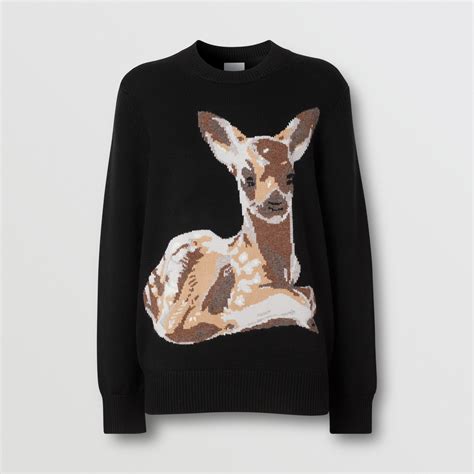 burberry deer sweater|burberry sweater price.